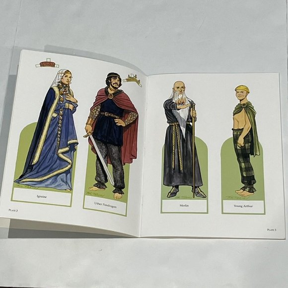 Vintage 2002 Camelot Paper Doll Book Uncut Tom Tierney 10 Dolls 22 Costumes - Picture 7 of 12